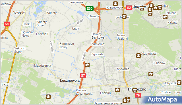 mapa Zgorzała, Zgorzała na mapie Targeo