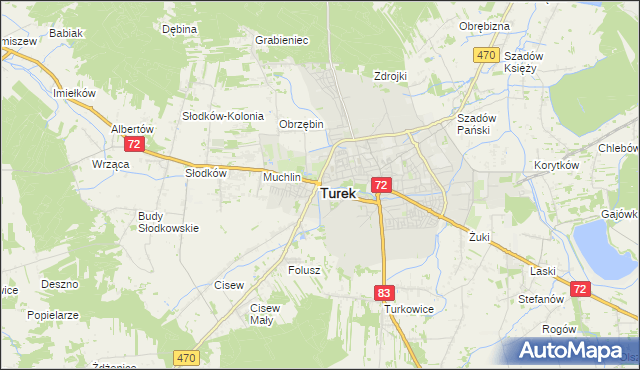 mapa Turka, Turek na mapie Targeo