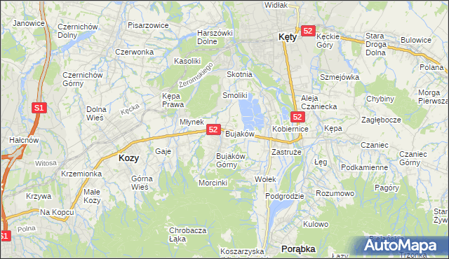 mapa Bujaków, Bujaków na mapie Targeo