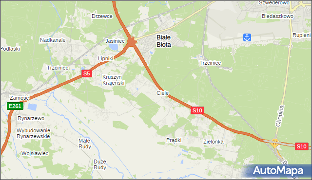 mapa Ciele, Ciele na mapie Targeo