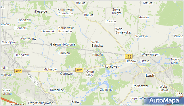 mapa Kopyść, Kopyść na mapie Targeo