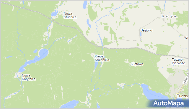 mapa Krępa Krajeńska, Krępa Krajeńska na mapie Targeo