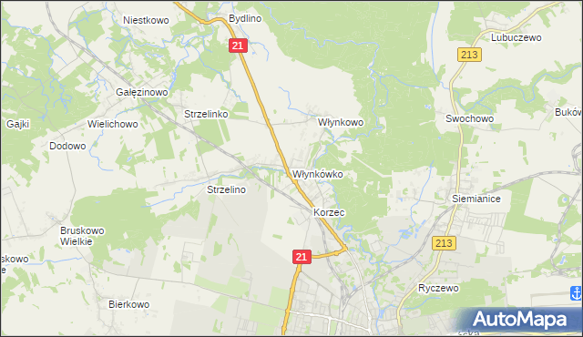 mapa Włynkówko, Włynkówko na mapie Targeo