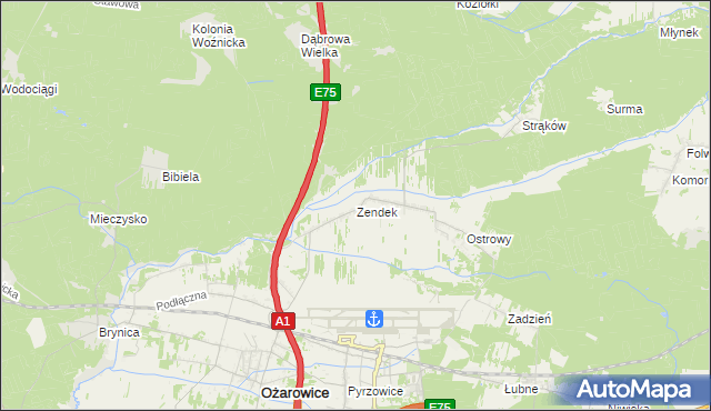 mapa Zendek, Zendek na mapie Targeo