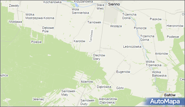 mapa Olechów Stary, Olechów Stary na mapie Targeo