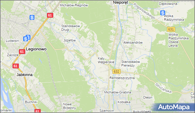 mapa Kąty Węgierskie, Kąty Węgierskie na mapie Targeo