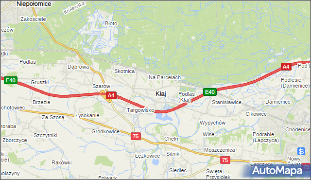 mapa Kłaj, Kłaj na mapie Targeo