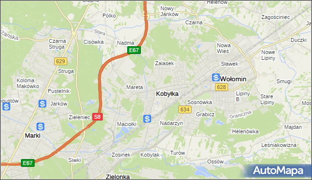 mapa Kobyłka, Kobyłka na mapie Targeo