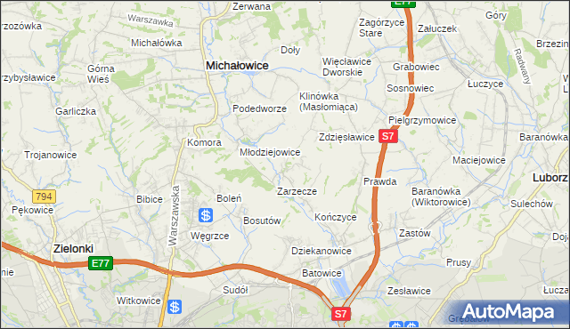 mapa Książniczki, Książniczki na mapie Targeo