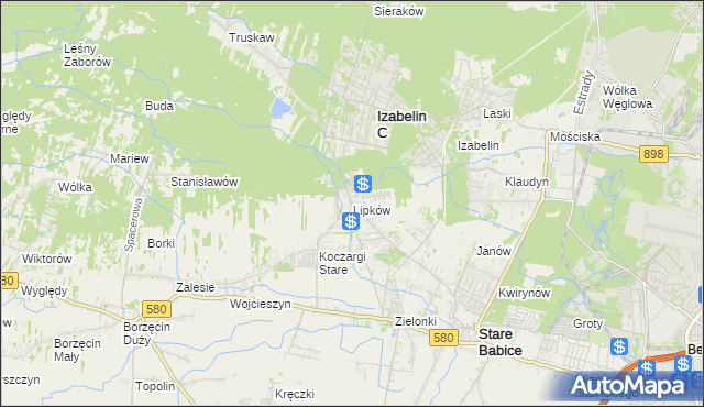 mapa Lipków, Lipków na mapie Targeo