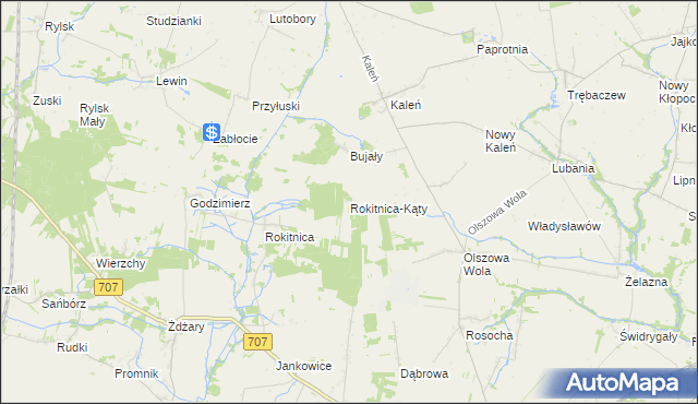 mapa Rokitnica-Kąty, Rokitnica-Kąty na mapie Targeo