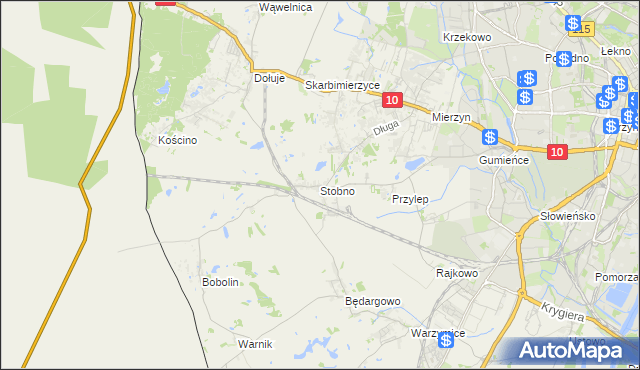 mapa Stobno gmina Kołbaskowo, Stobno gmina Kołbaskowo na mapie Targeo