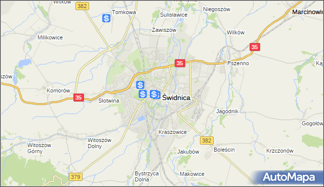 mapa Świdnicy, Świdnica na mapie Targeo