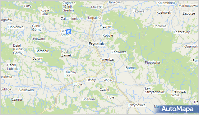 mapa Twierdza, Twierdza na mapie Targeo