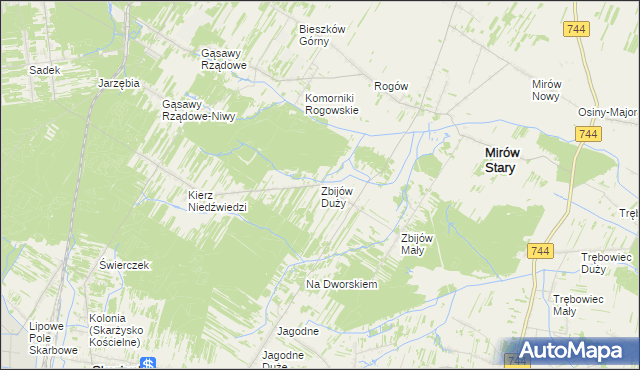 mapa Zbijów Duży, Zbijów Duży na mapie Targeo