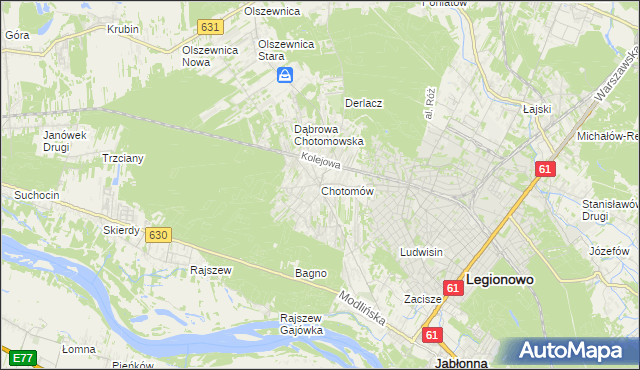 mapa Chotomów, Chotomów na mapie Targeo