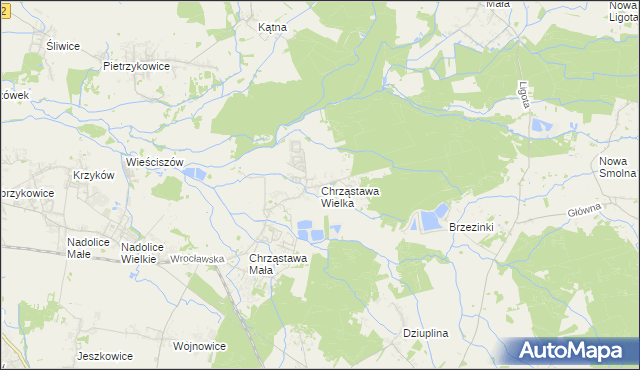 mapa Chrząstawa Wielka, Chrząstawa Wielka na mapie Targeo