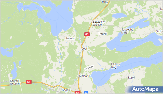mapa Jeglin, Jeglin na mapie Targeo