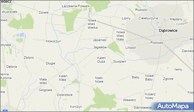 mapa Kaleń Duża, Kaleń Duża na mapie Targeo