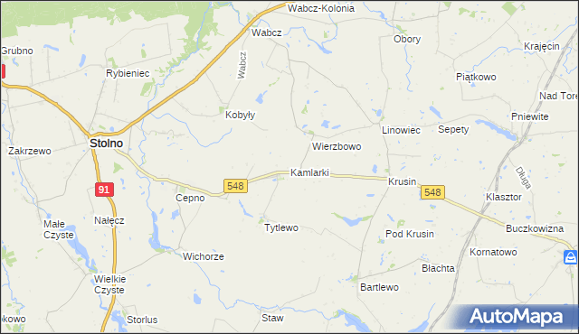 mapa Kamlarki, Kamlarki na mapie Targeo