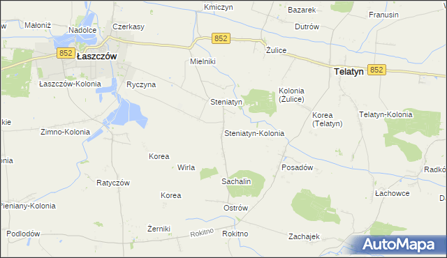mapa Steniatyn-Kolonia, Steniatyn-Kolonia na mapie Targeo
