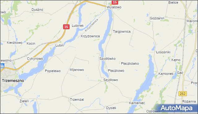 mapa Szydłówko, Szydłówko na mapie Targeo