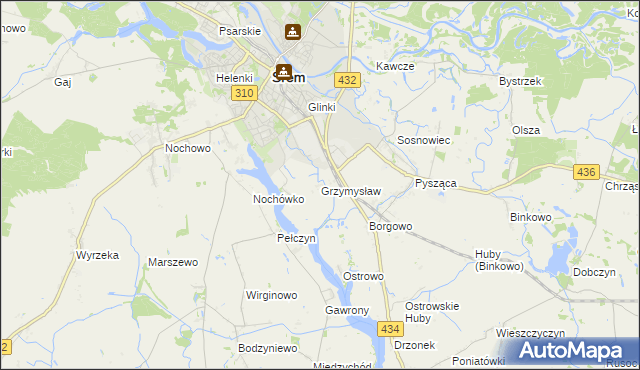 mapa Grzymysław, Grzymysław na mapie Targeo