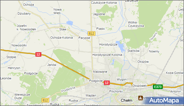 mapa Horodyszcze-Kolonia, Horodyszcze-Kolonia na mapie Targeo