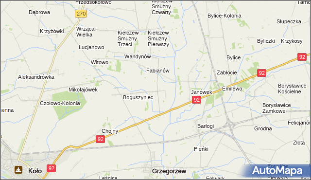 mapa Kiełczewek, Kiełczewek na mapie Targeo