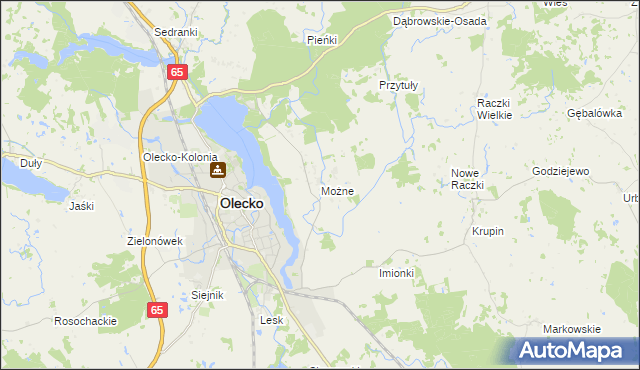 mapa Możne, Możne na mapie Targeo