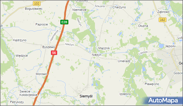 mapa Nieżyn, Nieżyn na mapie Targeo