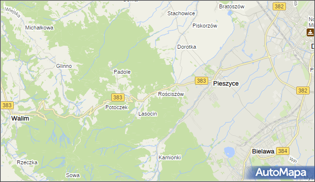 mapa Rościszów, Rościszów na mapie Targeo