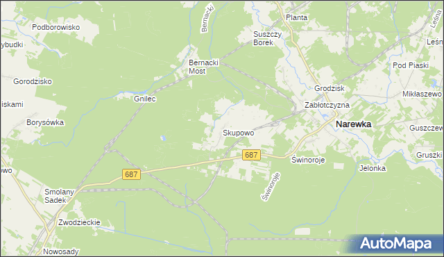 mapa Skupowo, Skupowo na mapie Targeo