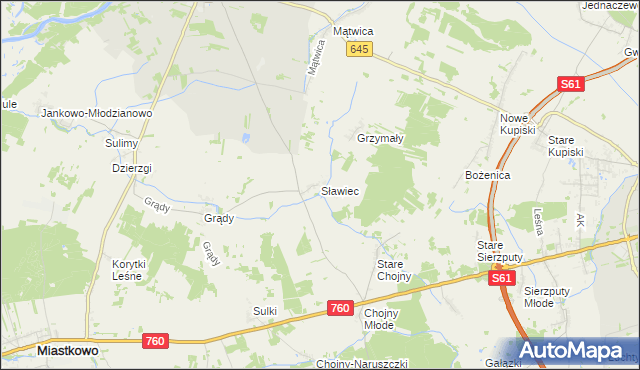 mapa Sławiec, Sławiec na mapie Targeo