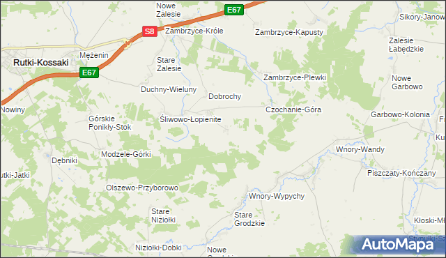 mapa Świątki-Wiercice, Świątki-Wiercice na mapie Targeo