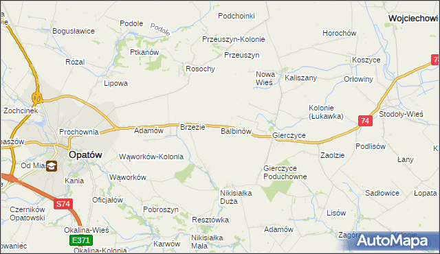 mapa Balbinów, Balbinów na mapie Targeo