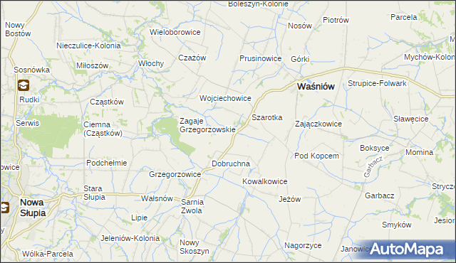 mapa Czajęcice, Czajęcice na mapie Targeo