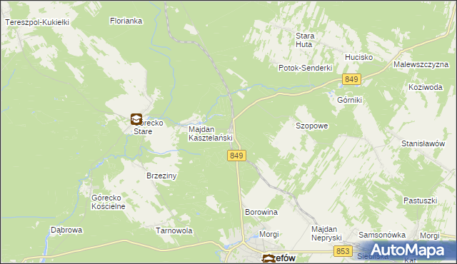 mapa Józefów Roztoczański, Józefów Roztoczański na mapie Targeo