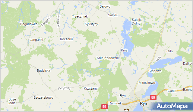 mapa Knis-Podewsie, Knis-Podewsie na mapie Targeo