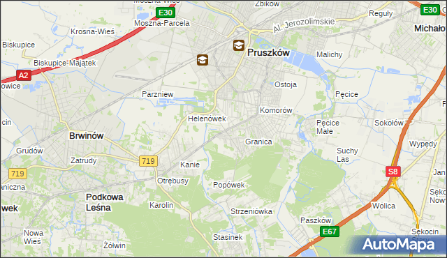 mapa Nowa Wieś gmina Michałowice, Nowa Wieś gmina Michałowice na mapie Targeo