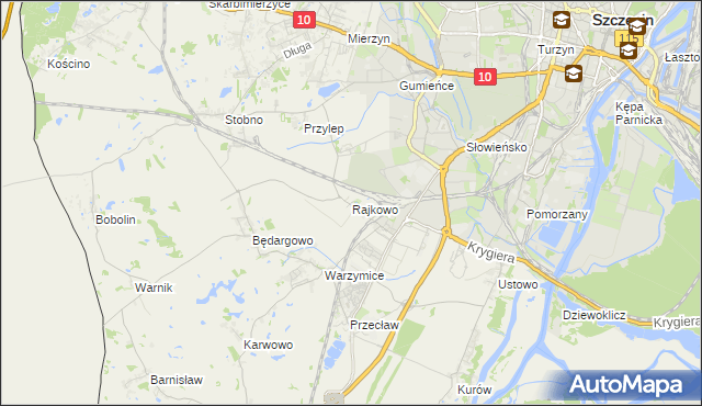 mapa Rajkowo, Rajkowo na mapie Targeo