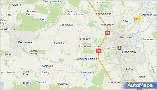 mapa Skrobów-Kolonia, Skrobów-Kolonia na mapie Targeo