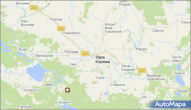 mapa Stara Kiszewa, Stara Kiszewa na mapie Targeo