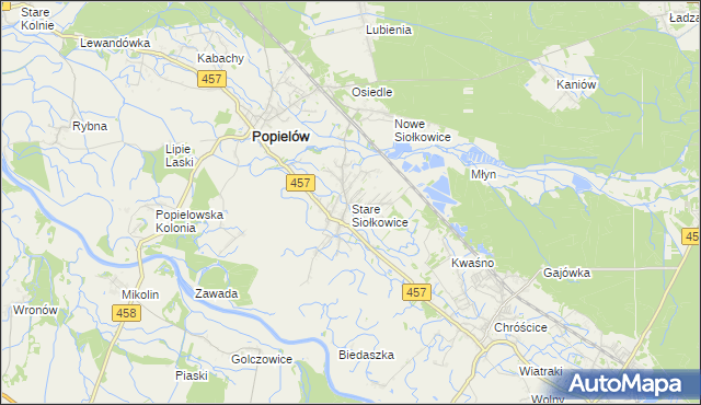 mapa Stare Siołkowice, Stare Siołkowice na mapie Targeo