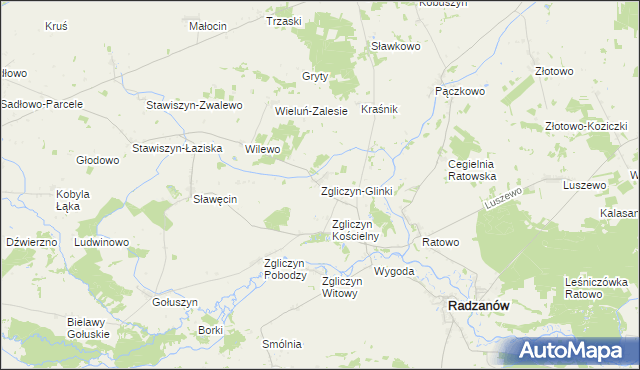 mapa Zgliczyn-Glinki, Zgliczyn-Glinki na mapie Targeo