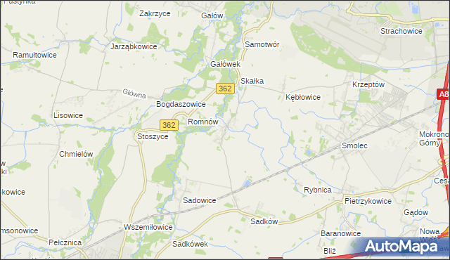 mapa Małkowice gmina Kąty Wrocławskie, Małkowice gmina Kąty Wrocławskie na mapie Targeo