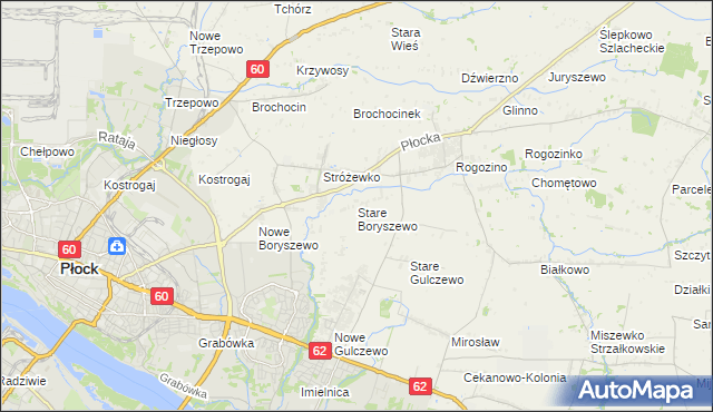 mapa Stare Boryszewo, Stare Boryszewo na mapie Targeo