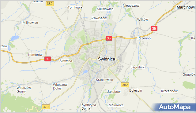 mapa Świdnicy, Świdnica na mapie Targeo