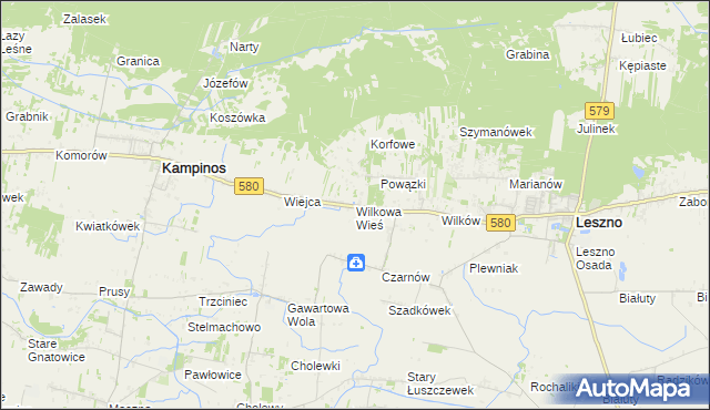 mapa Wilkowa Wieś, Wilkowa Wieś na mapie Targeo