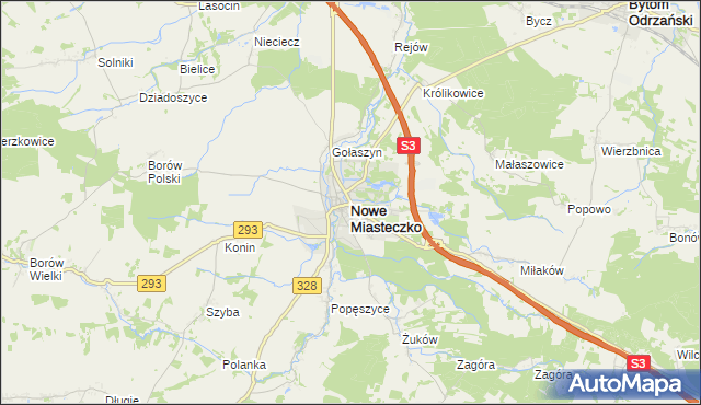 mapa Nowe Miasteczko, Nowe Miasteczko na mapie Targeo